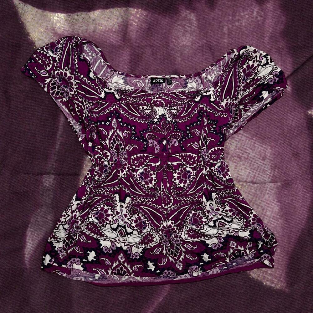 Vintage apt 9 purple paisley